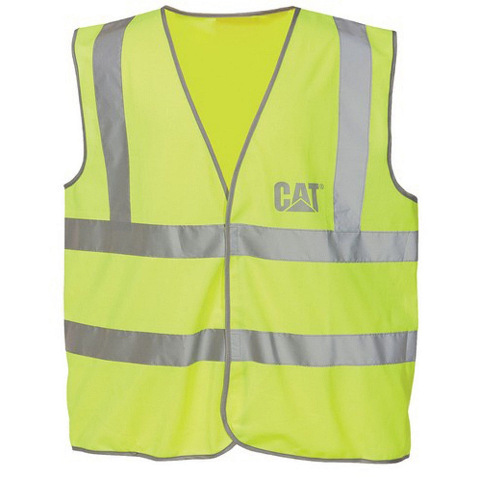 Unisex Caterpillar Hi Vis Yellow Printed Hi Vis Vest Shop Caterpillar UK