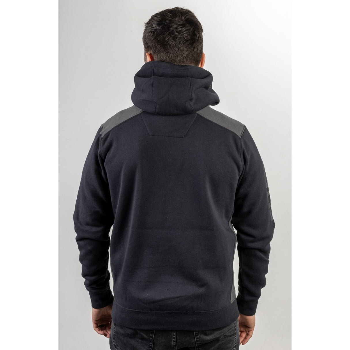 Logo Panel Hooded Sweatshirt  Navy