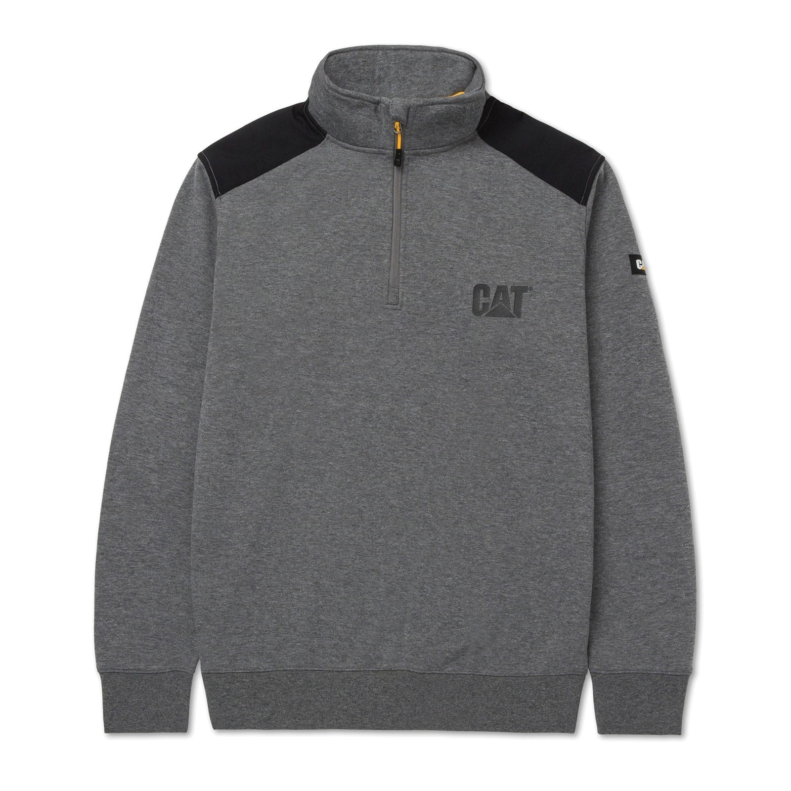 Unisex Caterpillar Dark Heather Grey Essential 1 4 Zip Sweatshirt Shop Caterpillar UK